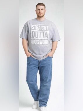 Harley-Davidson Gray men Short Sleeve Tee with White Bold Graphic